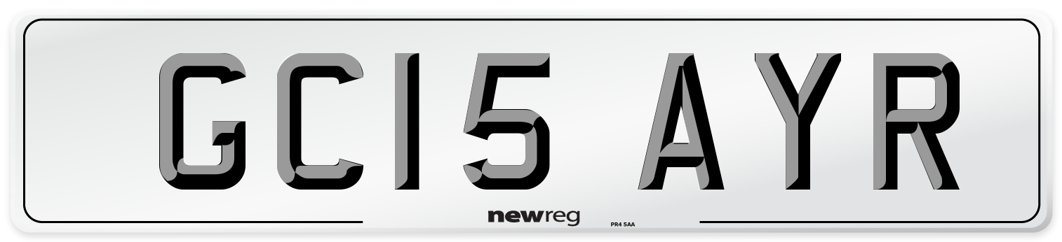 GC15 AYR Number Plate from New Reg